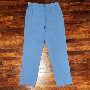 Drapers & Damons Sky Blue Tie and Elastic Waist Wide Leg Trousers